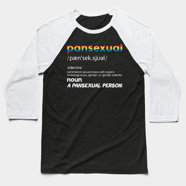 Pansexual Definition Shirt Funny Pride LGBT Baseball T-Shirt by American Woman